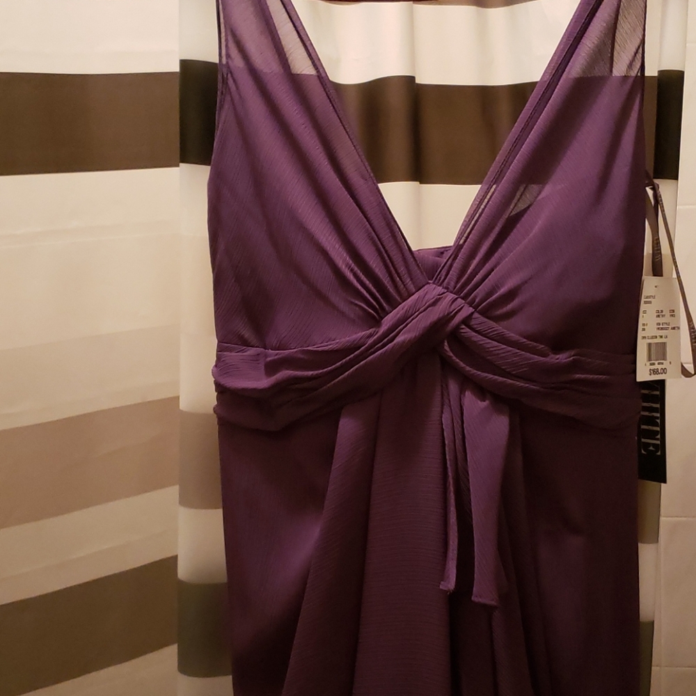 NWT vera wang purple dress size 4 - Picture 2 of 4